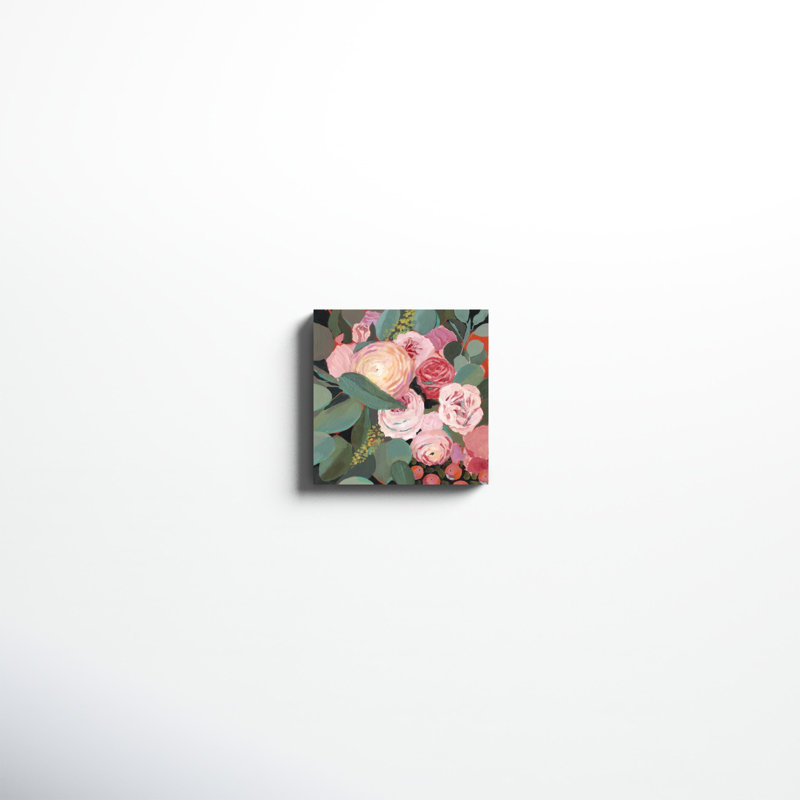 «Eucalyptus Bouquet II», peinture sur toile tendue, H 12 po x l 12 po