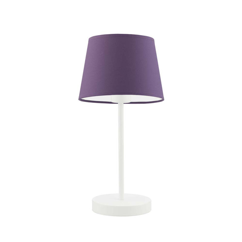 Arsens Metal Table Lamp, Violet, White