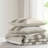Neutral Stripe Textured 3-piece Full/queen Bedding Set With Durable Polyester Material