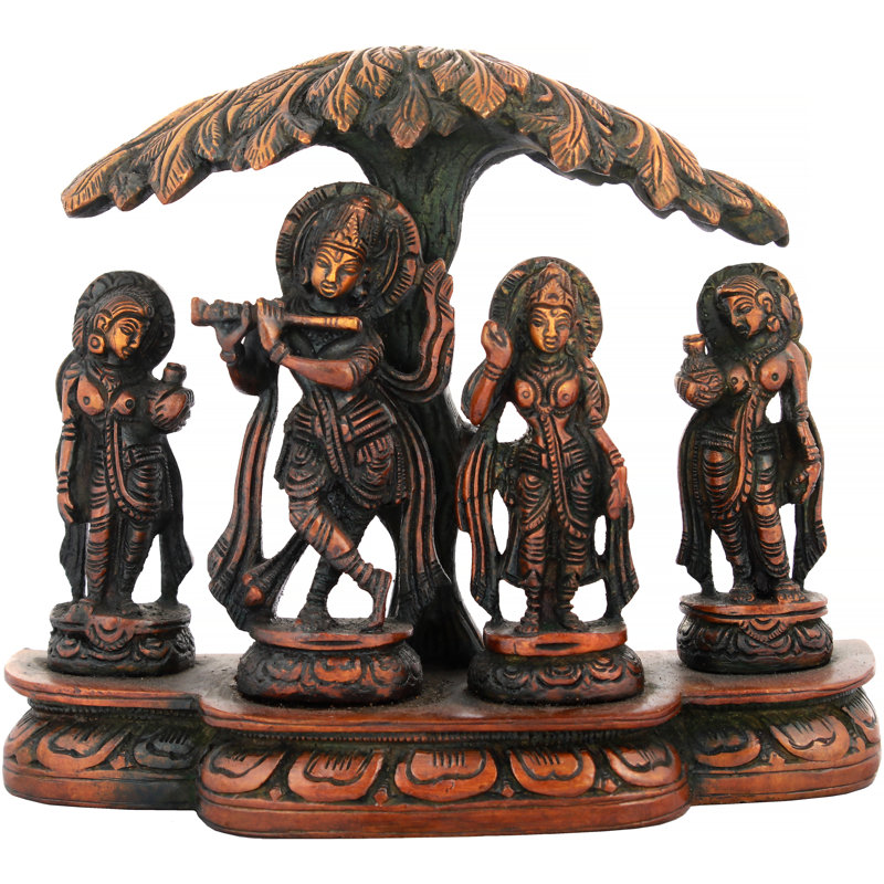 Figurine Shri Krishna avec Radha et Gopis