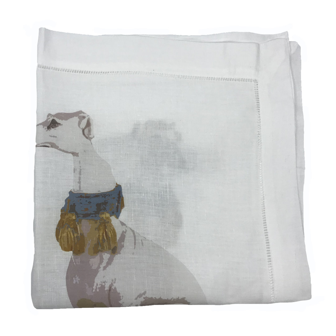 Regal Greyhound Luxe Cotton Sateen Cocktail Napkins (Set of 4) Nicolette Mayer