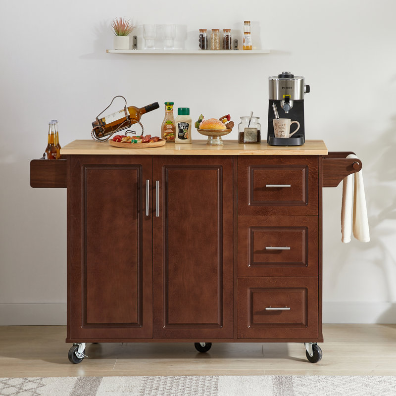 Perlo Kitchen Cart, Brown