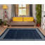 Tapis bleu / blanc en polypropylène tissé à la machine Galatea-142802873