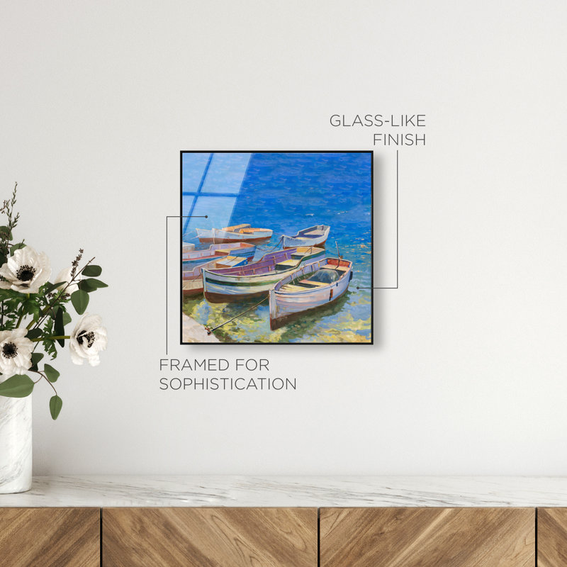 Lakeside Tranquility Canvas Transportation Print by Oliver Gal, 31"H x 31"W, Black Frame