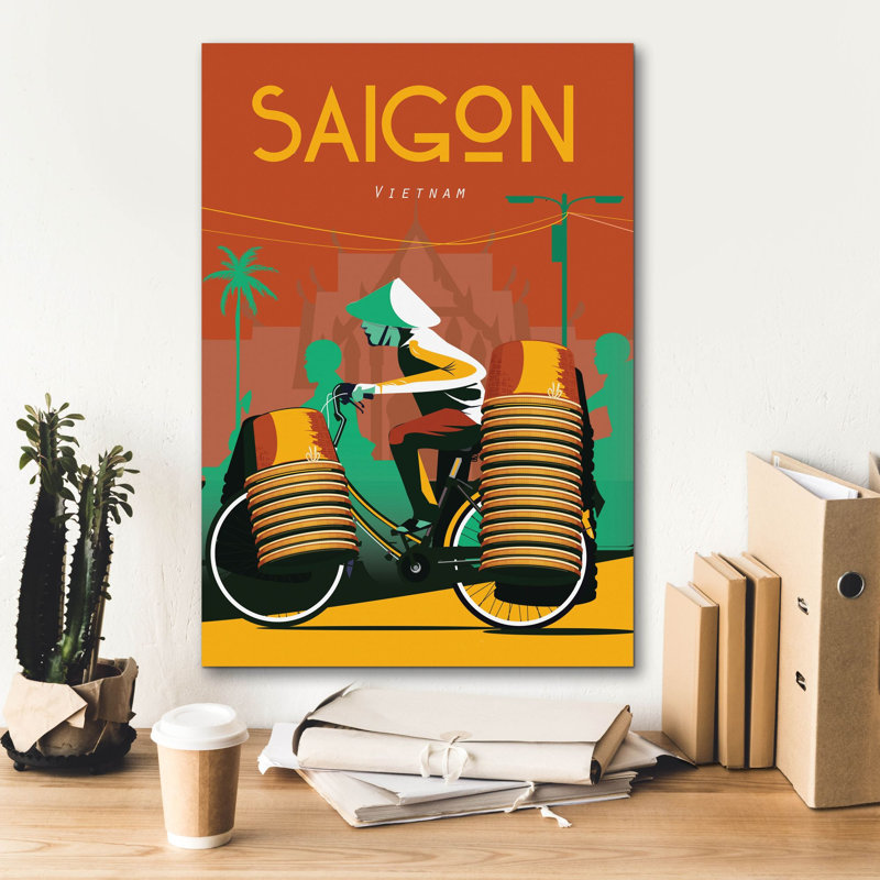 «Saïgon Vietnam» par Arctic Frame Studio, art mural sur toile, H 26 po x l 18 po x P 0,75 po