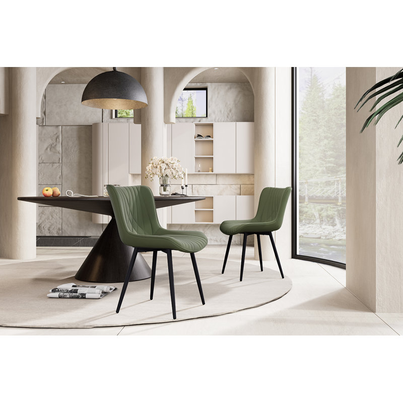 Chaise de salle à manger Disbrow, Vert