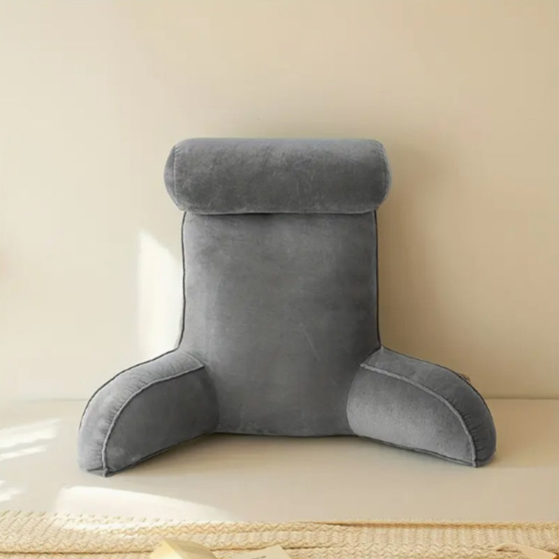 Sofa Reading Bedside Pillows Suitable For Bedroom And Living Room, Novelty 21.67"H x 29.55"W, Gray