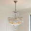 Lustre en cristal 5 couleurs 20 pouces 5 lumières (comprend les ampoules E14) - Plafonnier de salon luxueux