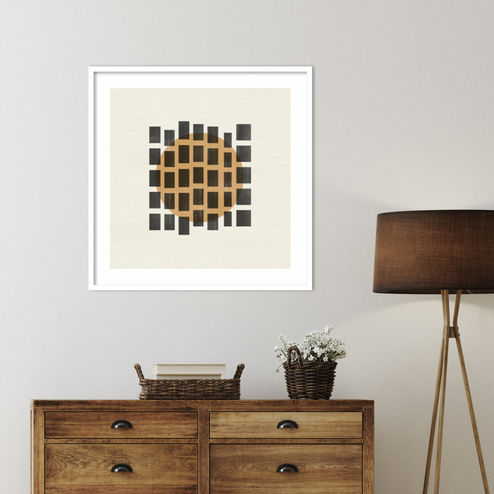 Giese "Paper Object No. 8" Print, White, 33" H x 33" W