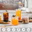 Ensemble de 8 verres rétro - 4 verres à gin 12 oz, 4 verres à whisky 14 oz, verres à cocktail en verre côtelé, idéaux pour le vin, le jus, l'eau, la tasse à café glacée, le whisky, les verres mixtes