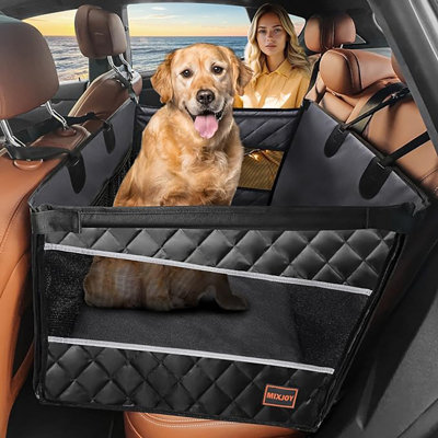 Dog Car Seat For Large Medium Dogs, Back Seat Extender For Pets, Waterproof Pet Carseat For Medium Sized Dog, Hammock For Pet, With Storage Pocket For Cars/Suv/Truck(L-28.7 * 22 * 21.5In)