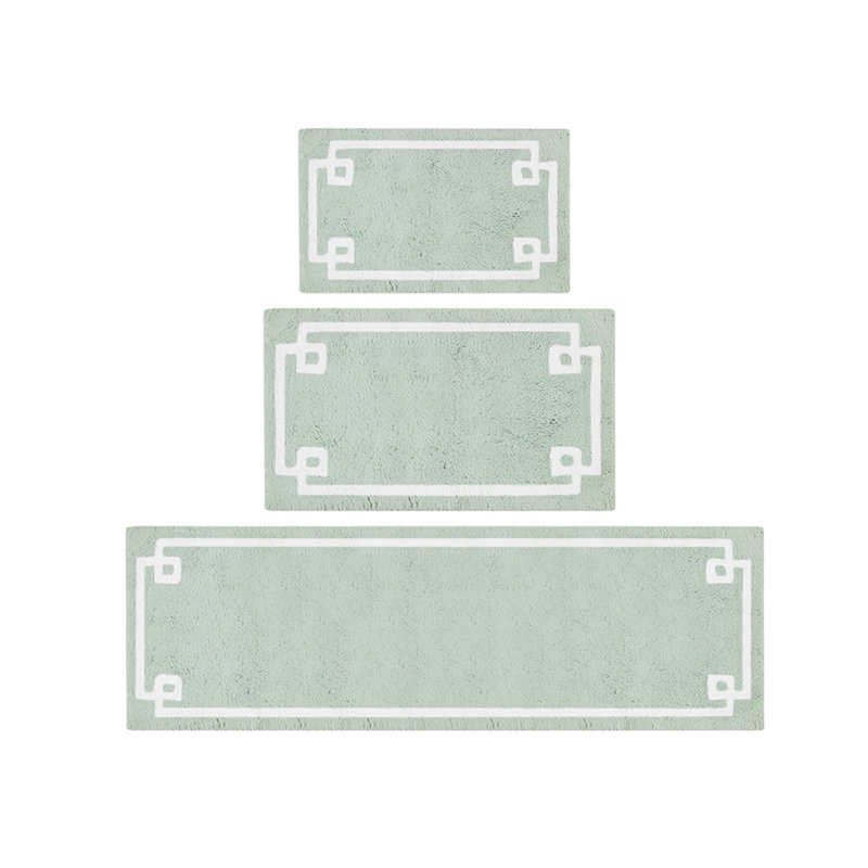 Cotton Tufted Bath Rug 24X40, Seafoam, Rectangle 2' x 3'4"