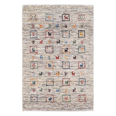 Fine Hand knotted persian Gabbeh 2'X 3'1"