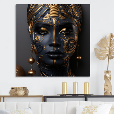 Art africain sur toile, tribus noires et dorées II