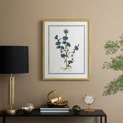 «Soft Botanical I», reproduction encadrée - bois massif