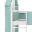 Structure de lit superposé Modern House avec tiroirs de rangement, tablettes et bande lumineuse intégrée, meubles de chambre peu encombrants-1956937653-1957293252
