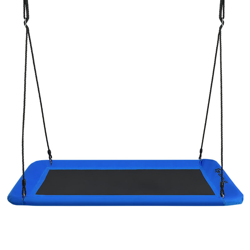 Blue Elephant Metal Standing Swing Swing Seat with Mounting Hangers and Chains, Blue
