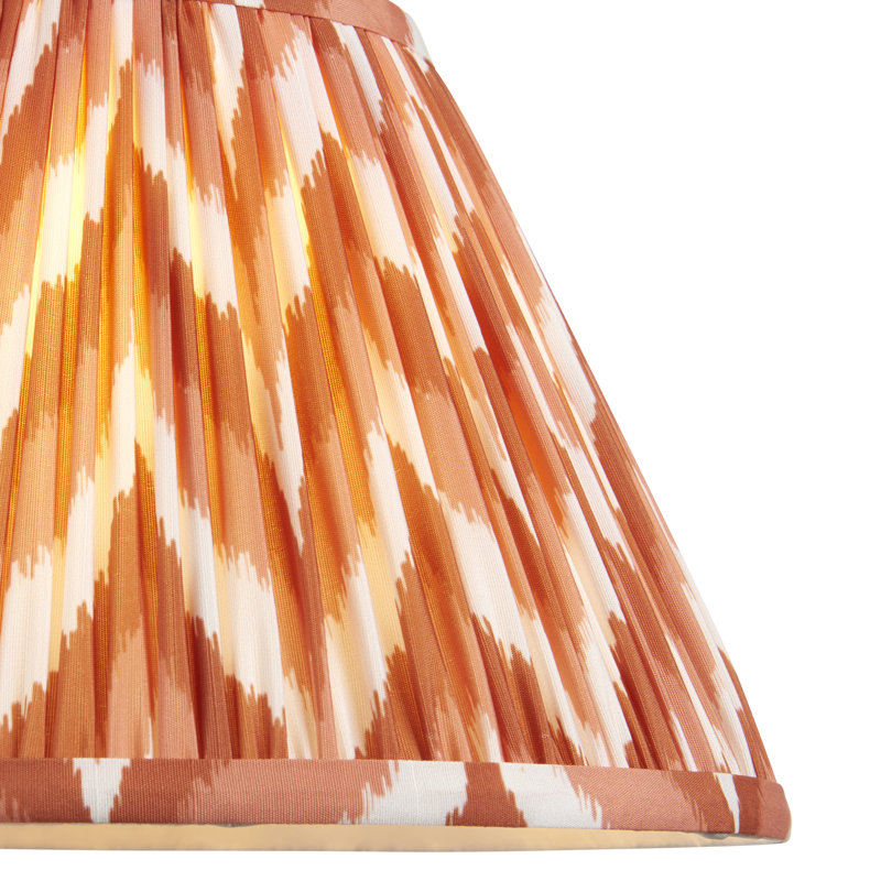 Zigzag Lamp Shade, Orange, 18cm H x 14cm W x 30cm D