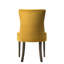 2 chaises et velours jaune - siège rembourré en mousse confortable, motif capitonné sophistiqué, garniture cloutée tendance, rembourrage de qualité construction, ornement,