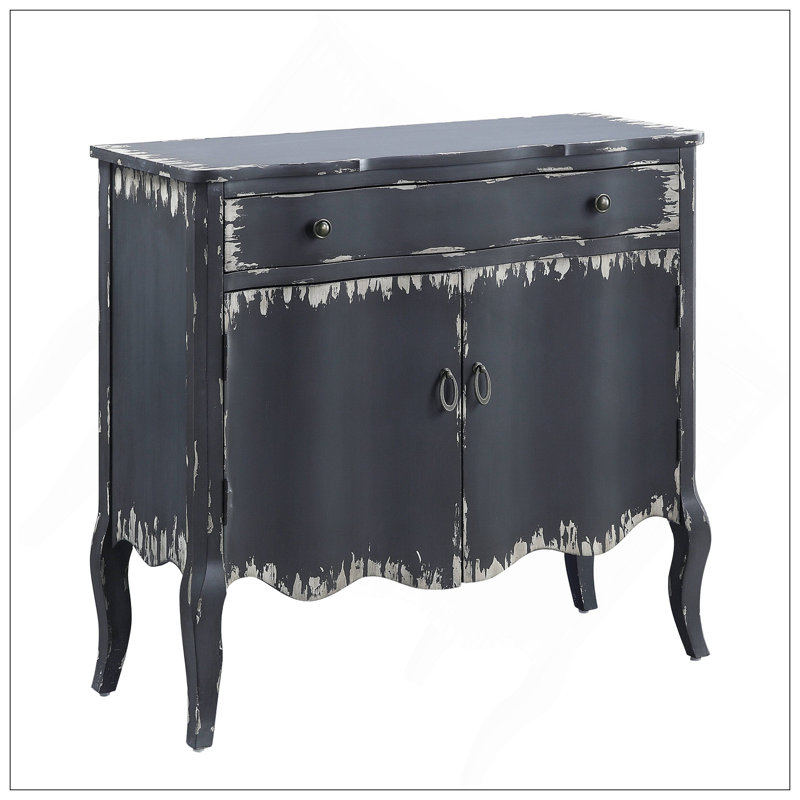Armoire console au fini gris antique