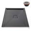 Base de douche 48 po x 36 po en acrylique noir brillant avec drain central, drain inclus-115227493