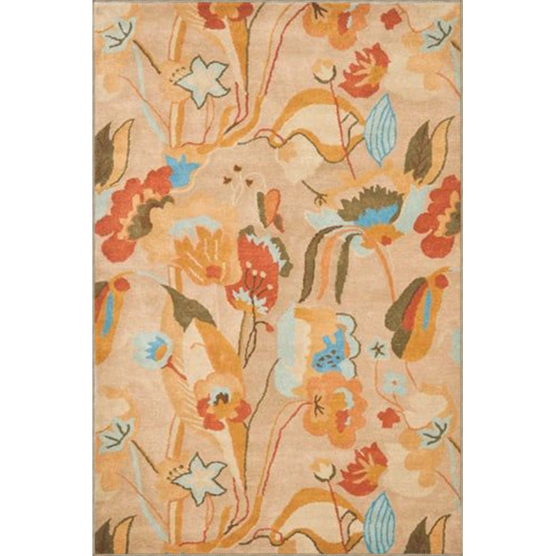 Tapis tissé à motif floral, Rectangle 3 pi 4 po x 5 pi