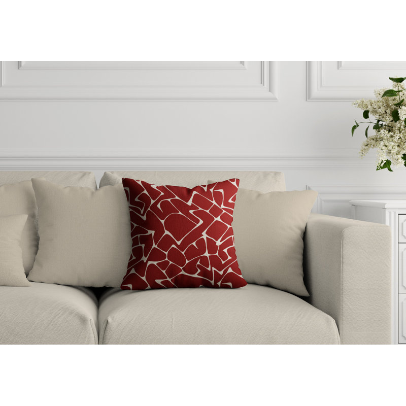 Housse de coussin d'extérieur Huxley, L 15 po x H 15 po, Rouge