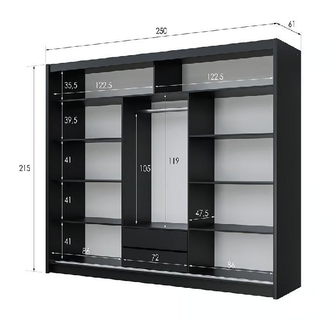 Manufactured Wood Wardrobe, Oak