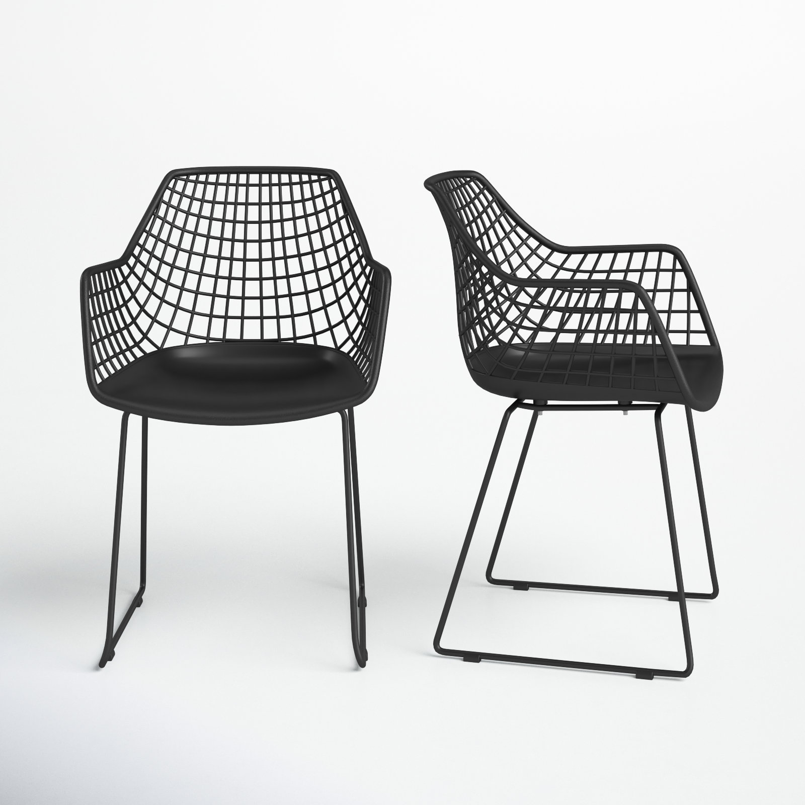 Norton Patio Dining Armchair, Black