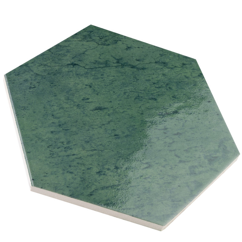 Capri 7" x 8" Porcelain Stone Look Wall & Floor Tile, Green