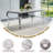 7-Piece Modern Dining Set with Faux Marble Tabletop and Upholstered Chairs – Stainless Steel Legs, Seats 6-103562903-115186099