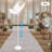 2Pcs Creative Wedding Decoration Elegant Butterfly LED Floor Lamp Silver Warm Light  for Wedding Christmas