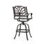 Tabouret pivotant en fonte d'aluminium