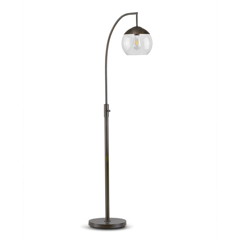 Eilleen 68'' Arched Floor Lamp, Dark Bronze, Clear