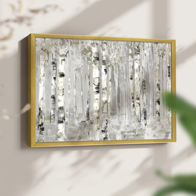 Shimmering Birch Grove -Framed Print - Restickable