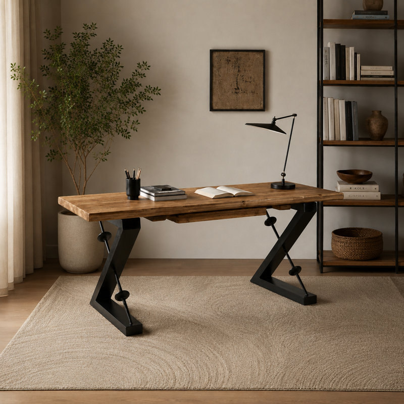 Waukomis 71" Wide Desk, Natural