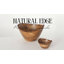 Ensemble de 2 bols en bois rustique 3,5 "et 7" Dariana