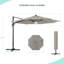 Parasol solaire en porte-à-faux à DEL 11 pi Beveridge-354096970