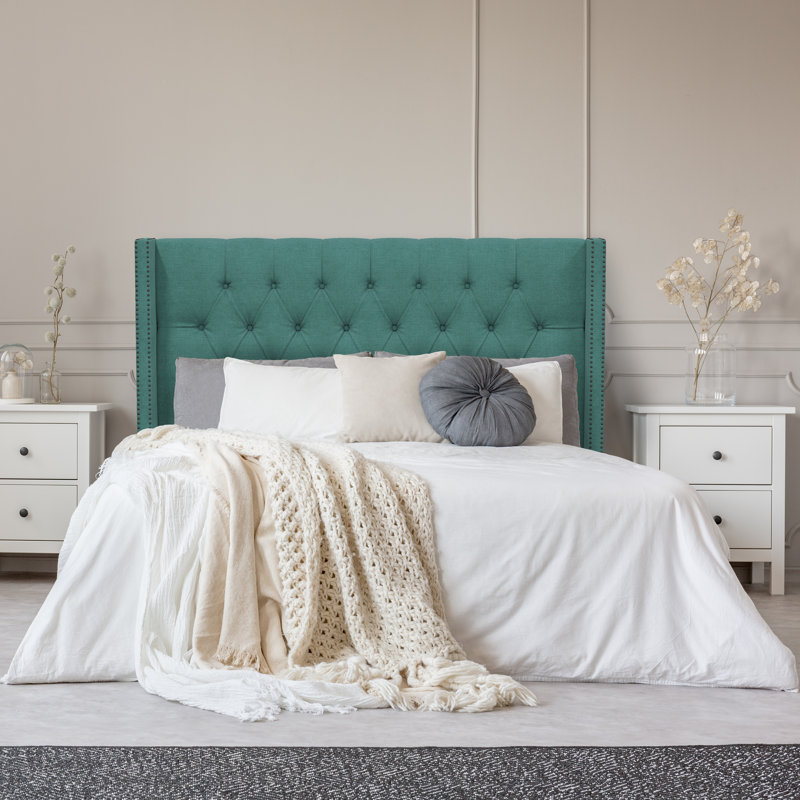 Knighten Upholstered Headboard, King, Shantung Khaki