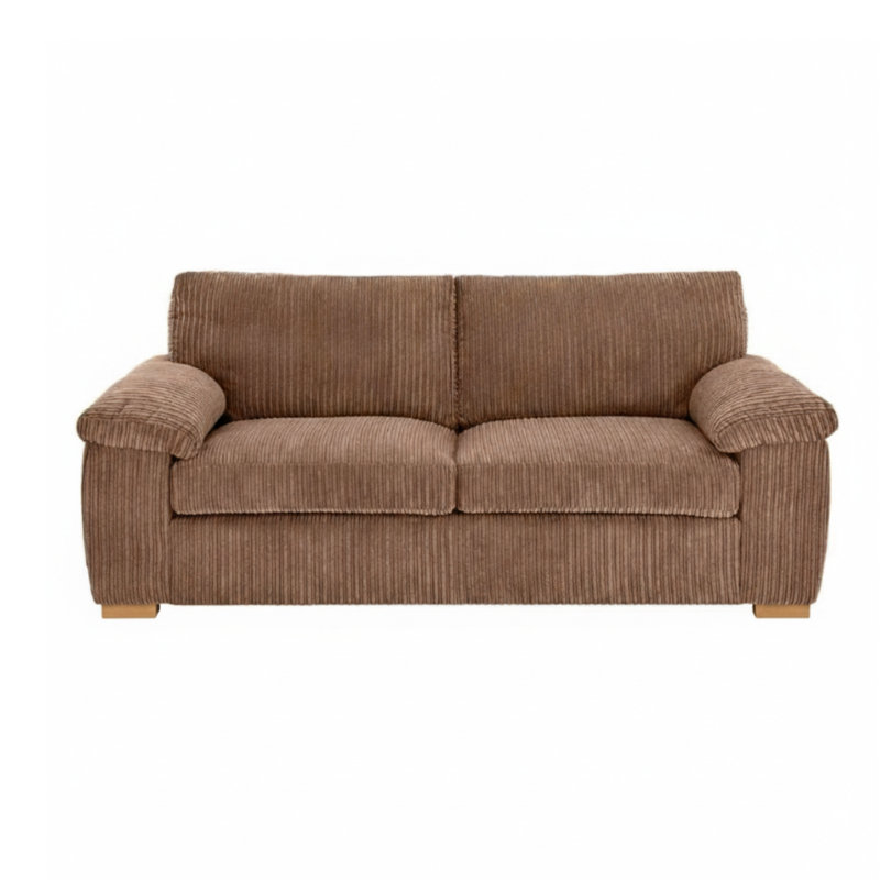 3 Seater Corduroy Sofa, Cream
