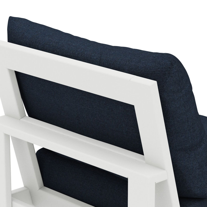  Chaise sans accoudoirs modulaire POLYWOOD® Edge, Marine Indigo Revolution®, Blanc