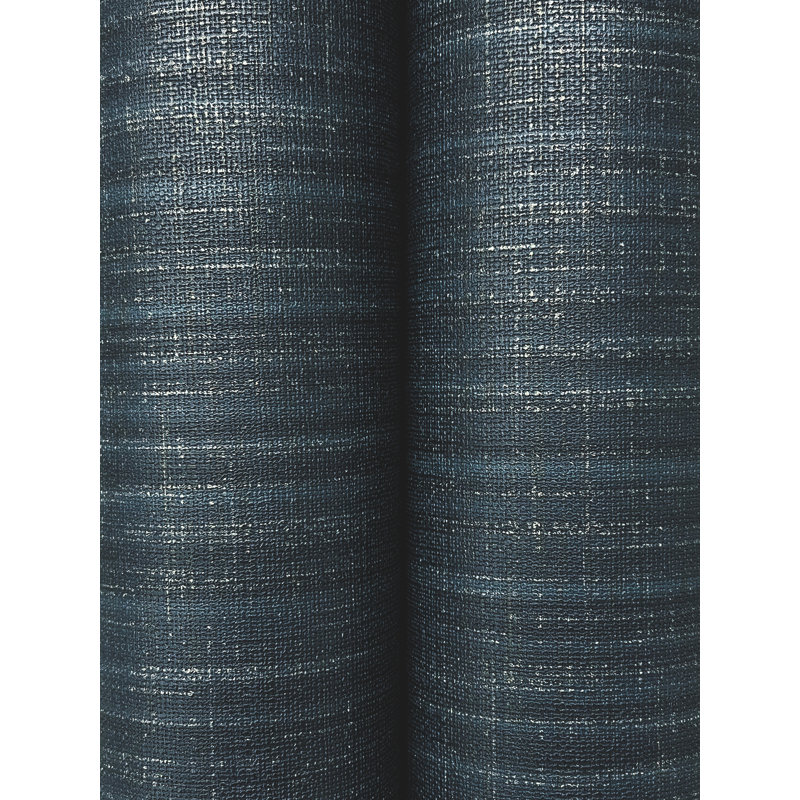 Papier peint rayé Down To Earth Indigo, Bleu