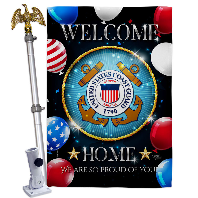 Double Sided 40'' H x 28'' W Polyester Flag Set