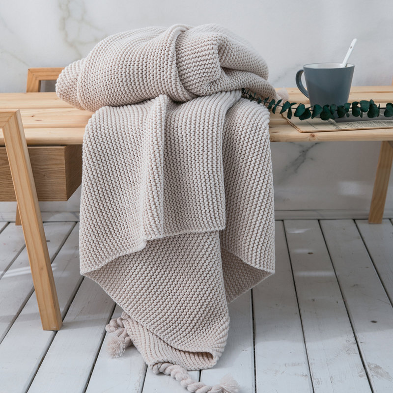 Jeté épais en tricot