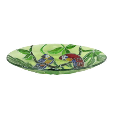 Aliyah-Lilly Glass Birdbath