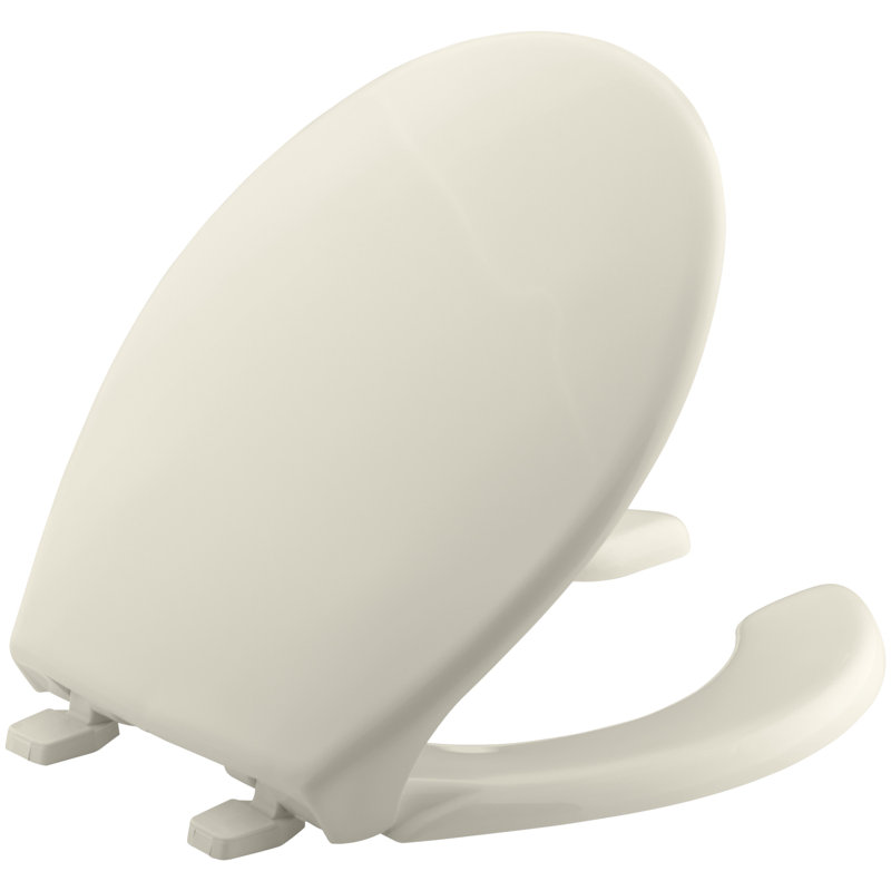 Lustra Round-Front Toilet Seat, Almond