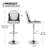 Modern Racing Style Bar Stools Adjustable Swivel Barstools, Counter Height Chairs Seat with Footrest-90965351