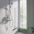 Shower squeegee with an extra long handle for floor.-103491279