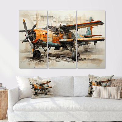 «Industrial Plane Essence I», ensemble de reproductions d'art mural