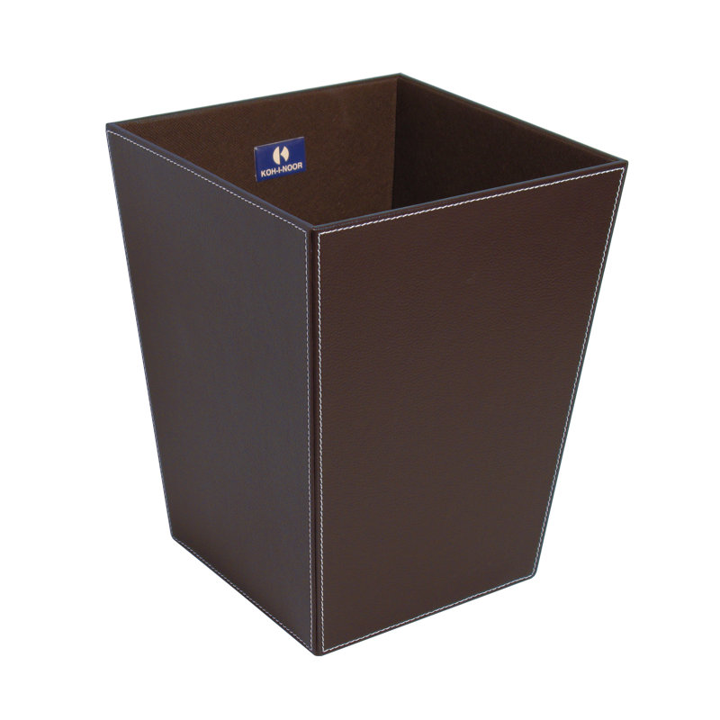 Ecopelle 1.3 Gallons Waste Bin, Dark Brown